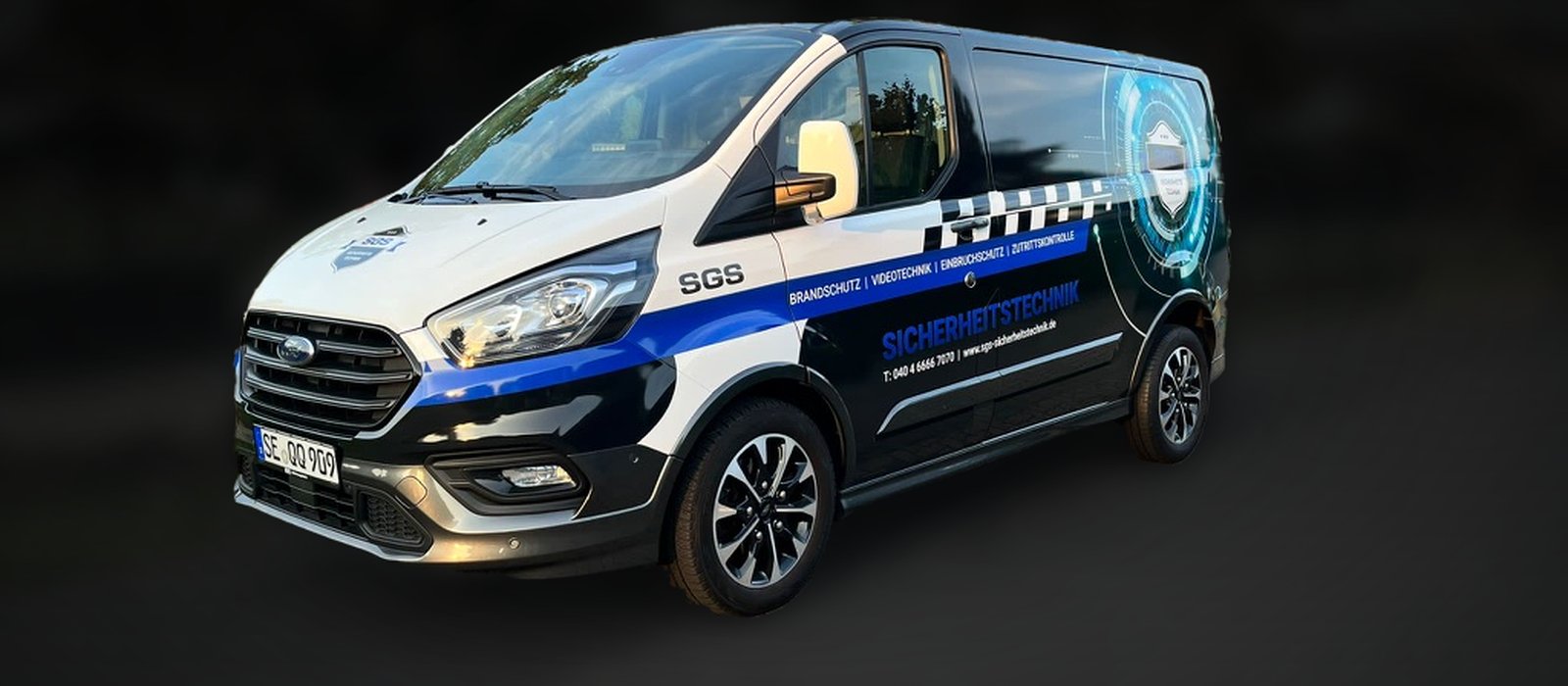 Servicefahrzeug der SGS Sicherheitstechnik